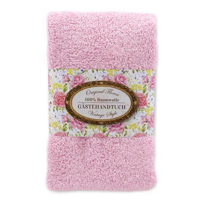 Towel 30x50cm "Vintage motif 192", light pink 