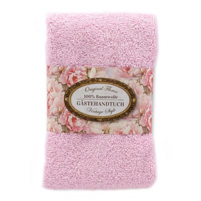 Towel 30x50cm "Vintage motif 196", light pink 