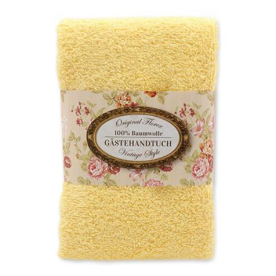 Towel 30x50cm "Vintage motif 20", light orange 