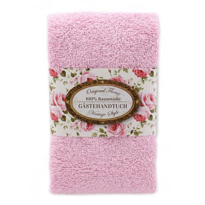 Towel 30x50cm "Vintage motif 205", light pink 