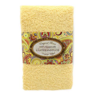 Towel 30x50cm "Vintage motif 33", light orange 