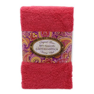 Towel 30x50cm "Vintage-Motive 34", pink 