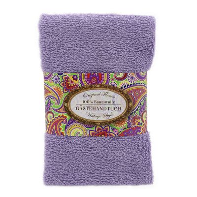 Towel 30x50cm "Vintage-Motive 35", lilac 