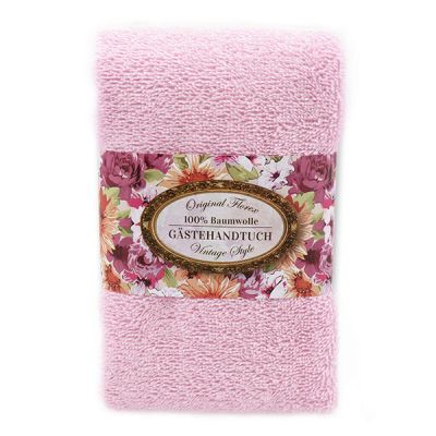 Towel 30x50cm "Vintage motif 73", light pink 