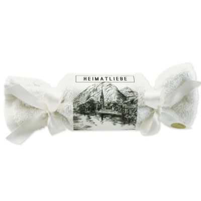 Sheep milk soap 100g in a washcloth "Heimatliebe", Edelweiss 