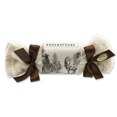 Sheep milk soap 100g in a washcloth "Höhensprung", Swiss pine 