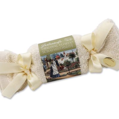 Sheep milk soap 100g in a washcloth, Garden soap 