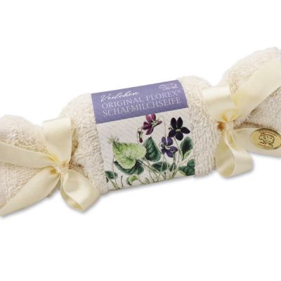 Sheep milk soap 100g in a washcloth, Viola 