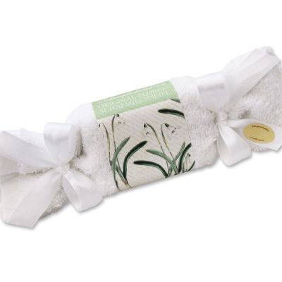 Sheep milk soap 100g in a washcloth, Snowdrop 