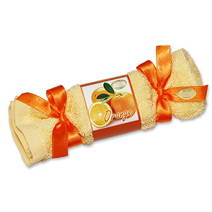 Schafmilchseifen Waschzuckerl mit Mascherl eckig 100g, Orange 