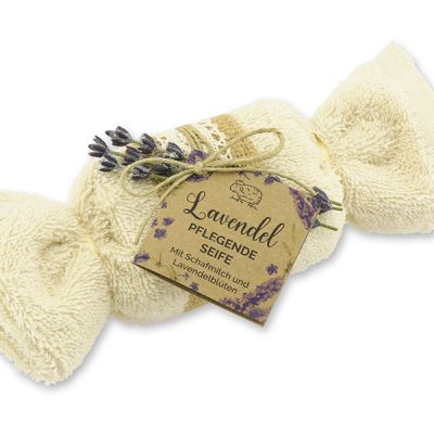Sheep milk soap 100g in a washcloth "feel-good time", Lavender 