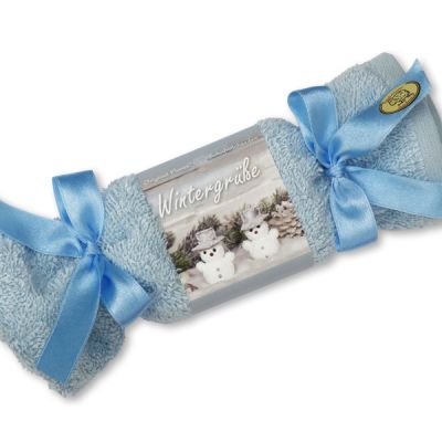 Sheep milk soap 100g in a washcloth "Wintergrüße", Ice flower 