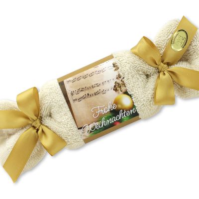 Schafmilchseife eckig 100g im Waschlappen "Frohe Weihnachten", Classic 