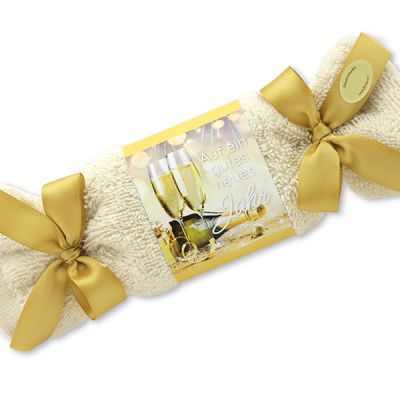 Schafmilchseife eckig 100g im Waschlappen "Auf ein gutes neues Jahr", Classic 
