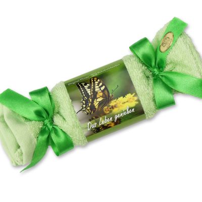 Sheep milk soap 100g in a washcloth "Das Leben genießen", Grapefruit 