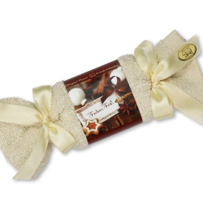 Sheep milk soap 100g in a washcloth "Frohes Fest", Quince 