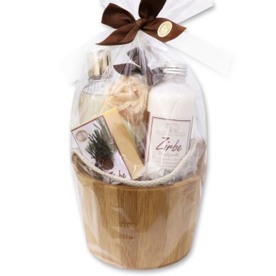 Gift set swiss pine in wooden basket 