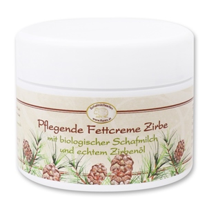 Pflegende Fettcreme mit biologischer Schafmilch 125ml, Zirbe 