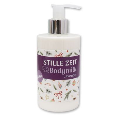 Body milk with sheep milk 250ml in a dispenser "Stille Zeit", Lavender 