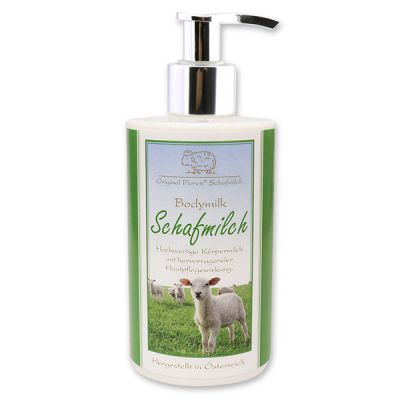 Body milk with organic sheep milk 250ml in a dispenser, Classic 