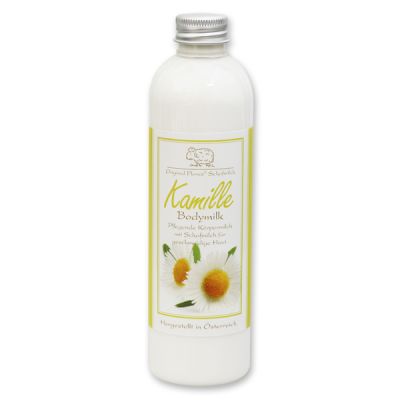 Bodymilk mit biologischer Schafmilch 250ml in der Flasche, Kamille 