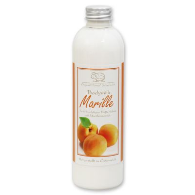Bodymilk mit biologischer Schafmilch 250ml in der Flasche, Marille 