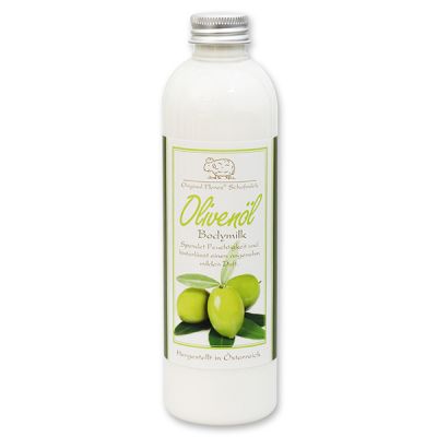 Bodymilk mit biologischer Schafmilch 250ml in der Flasche, Olivenöl 