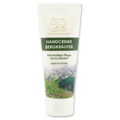 Hand cream with organic sheep milk 75ml, Mountain herbs 