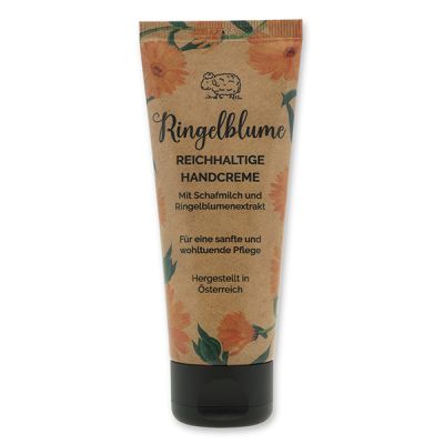 Handcreme mit biologischer Schafmilch 75ml "Wohlfühlzeit", Ringelblume 