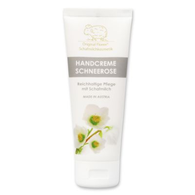 Hand cream with organic sheep milk 75ml, Christmas rose white 