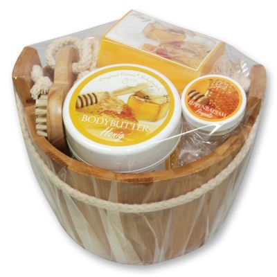 Wooden basket set 6 pieces, Honey 