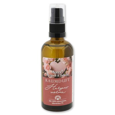 Raumduft 100ml im Sprühdispenser, mit 100% ätherischem Öl, Herzenswärme 