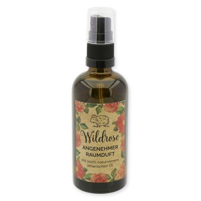 Room scent 100ml in a spray dispenser, with 100% essential oil "feel-good time", Wild rose 