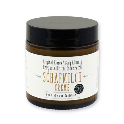 Schafmilch Creme 100ml im braunen Glastiegel "Aus Liebe zur Tradition" 