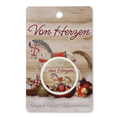Lip balm 10ml with a card "Von Herzen", Pomegranate 
