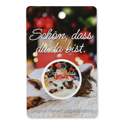 Lip balm 10ml with a card "Schön, dass du da bist", Classic 