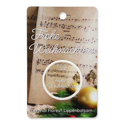 Lip balm 10ml with a card "Frohe Weihnachten", Classic 