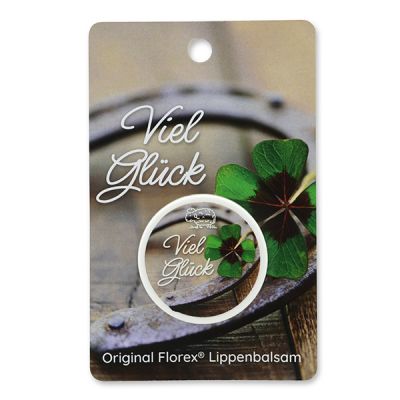 Lip balm 10ml with a card "Viel Glück", Classic 