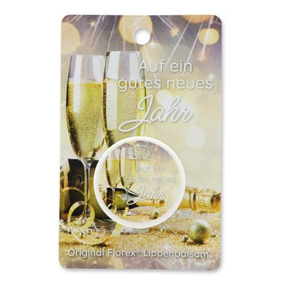 Lip balm 10ml with a card "Auf ein gutes neues Jahr", Classic 