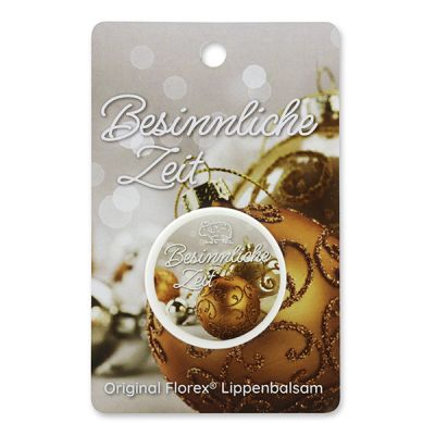 Lip balm 10ml with a card "Besinnliche Zeit", Swiss pine 