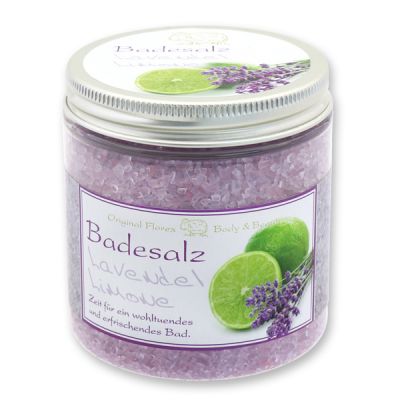 Bath salt 300g in a container modern, Lavender lime 