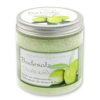 Bath salt 300g in a container modern, Olive oil 