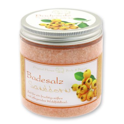 Badesalz 300g in der Dose modern, Sanddorn 