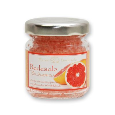 Bath salt 60g in a glass jar, Blood orange 