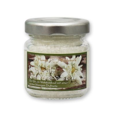 Bath salt 60g in a glass jar, Edelweiss 