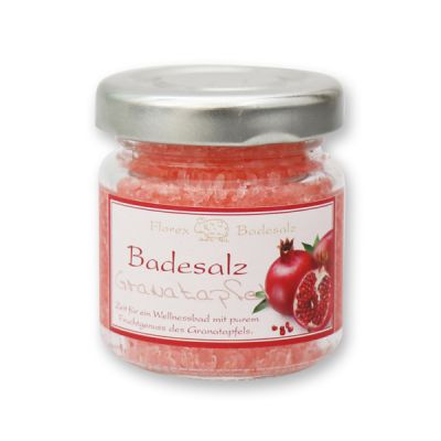 Bath salt 60g in a glass jar, Pomegranate 