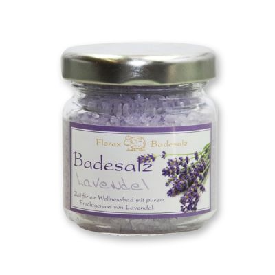Bath salt 60g in a glass jar, Lavender 