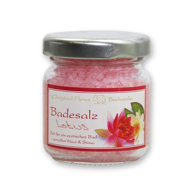 Bath salt 60g in a glass jar, Lotus 