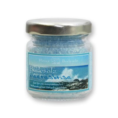 Bath salt 60g in a glass jar, Sea breeze 