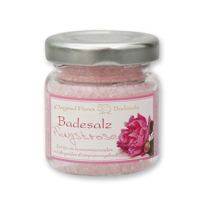 Bath salt 60g in a glass jar, Peony 